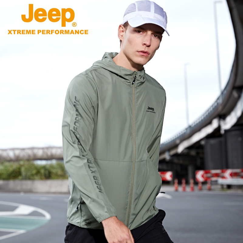 jeep吉普防晒衣男运动户外服风衣