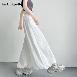 子 拉夏贝尔 Chapelle甜美宽松花苞裙裤 阔腿高腰显瘦百搭休闲裤