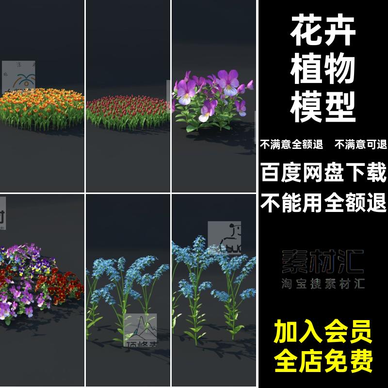 郁金香的模型素材C鲜花花卉蝴蝶兰漂亮个合集植物植物的模型素材