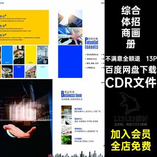 13P商业体招商画册宣传画册CDRCDR文件科技园模板综合体排版手册
