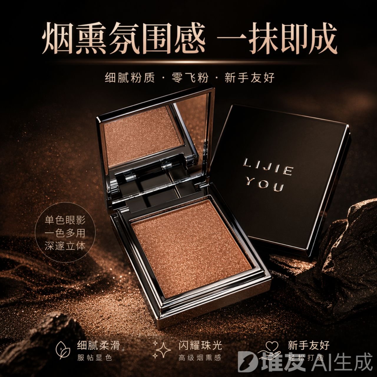 单色水晶眼影盘低饱和度爱心款