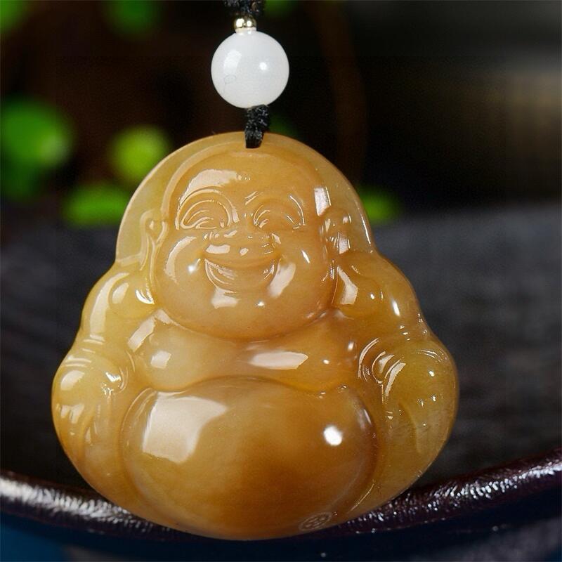 天然新疆料和田玉且末糖佛玉坠雕刻玉质细腻温润油性好18.3克犹