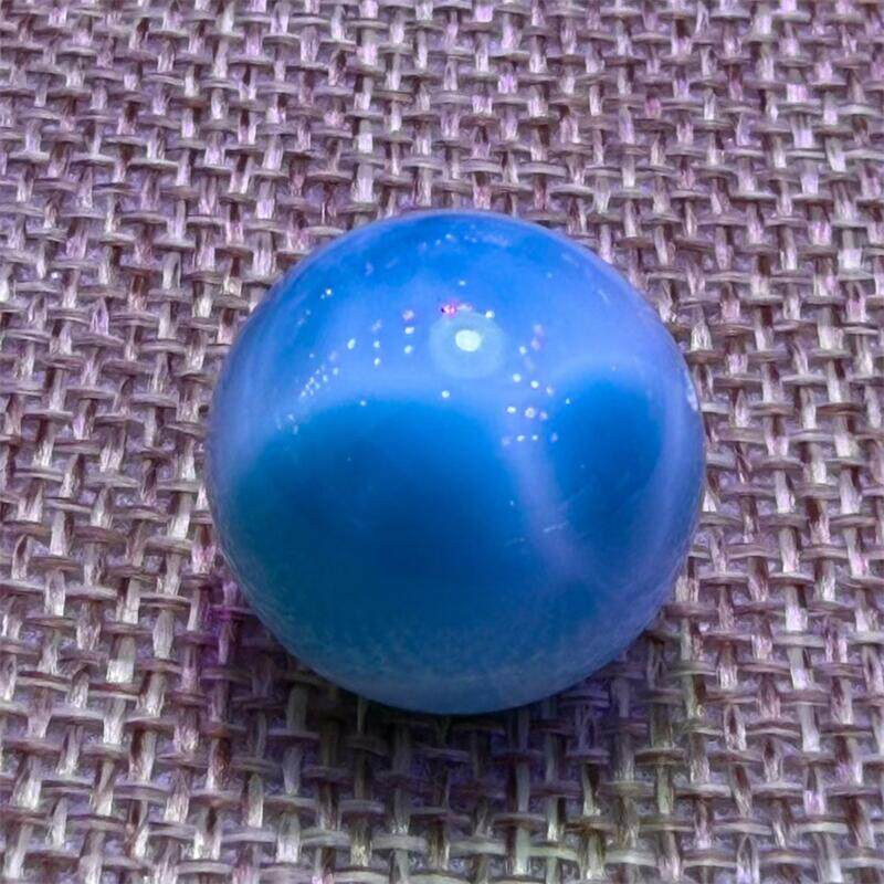 天然水晶海纹石单珠散珠18mm海水蓝玉化料针钠钙石多米尼无优化