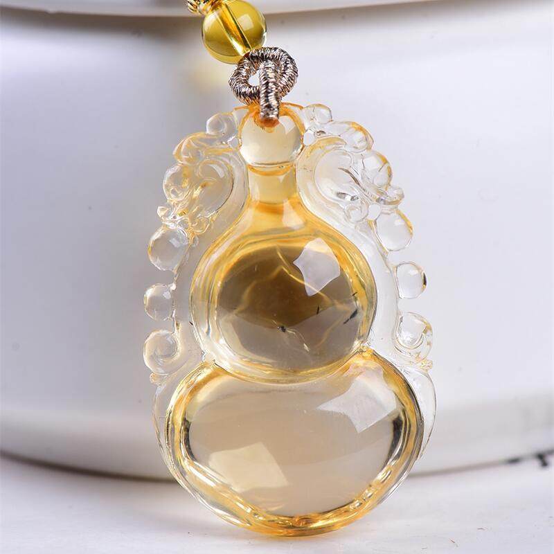 天然水晶巴西黄水晶葫芦貔貅毛衣链项链吊坠14.14克柠檬黄净体秀,饰品/流行首饰/时尚饰品新,颈饰,淘宝优惠券,粉丝福利购,淘宝优惠卷