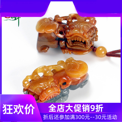 云南黄龙玉貔貅吊坠天然玉石男女成对款貔貅挂件含证书yzf