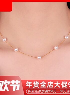 流行新款项链女925银18k锁骨链短款颈链日韩简约气质甜美银饰品潮