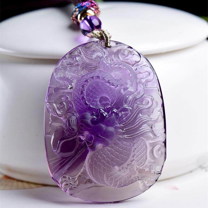 天然水晶巴西紫水晶龙牌项链毛衣链吊坠42.3克浓郁紫罗兰通透体秀,饰品/流行首饰/时尚饰品新,颈饰,淘宝优惠券,粉丝福利购,淘宝优惠卷