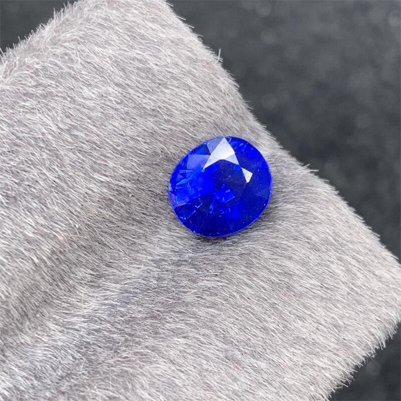 天然皇家蓝色蓝宝石Vibrant火彩好2.17ct吉尔德证书镶嵌裸石悠