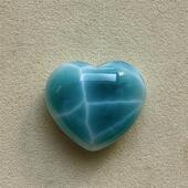 天然水晶海纹石爱心女款 项链吊坠10龟纹冰透蓝玉化多米尼无优化速