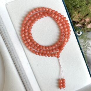 天然台湾莫莫粉珊瑚手链项链手串5mm原色momo有机宝石阿卡粉红