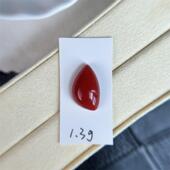 天然阿卡珊瑚椭圆形蛋面diy1.3g原色有机宝石沙丁牛血红科西嘉速