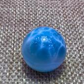 天然水晶海纹石单珠散珠21mm龟背满纹海水蓝拉利玛多米尼无优化速