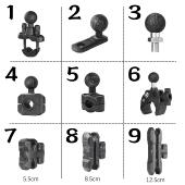 摩托车支架底座球头配件 变径直角车把M10M8球头底座配件