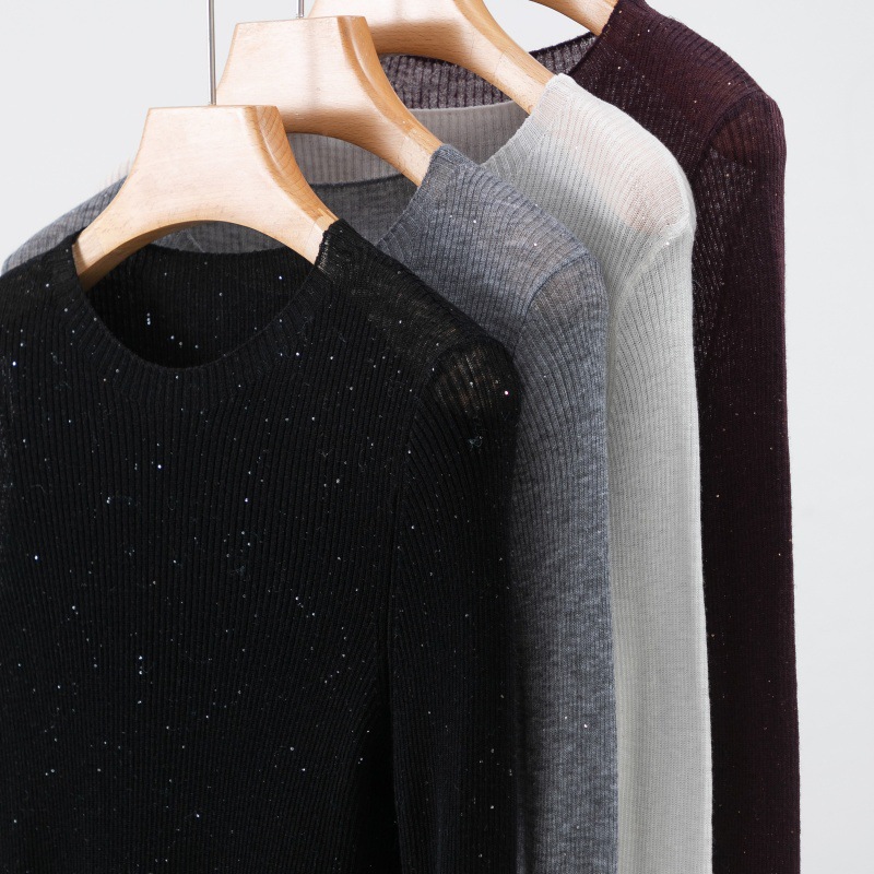 羊毛新款满天星细羊毛保暖上装