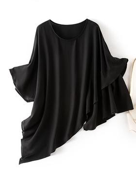 夏天遮阳女纯色夏季白色桑蚕丝外搭披风真丝斗篷气质防晒衫85172