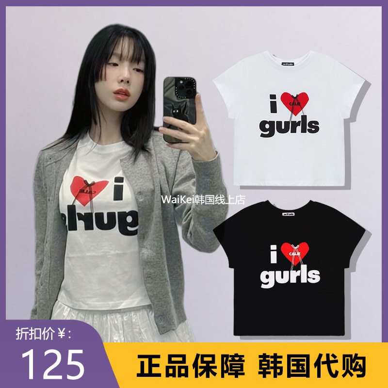 韩国潮牌asifcalie短袖T恤女夏季新款金泰妍米妮同款修身纯棉字母