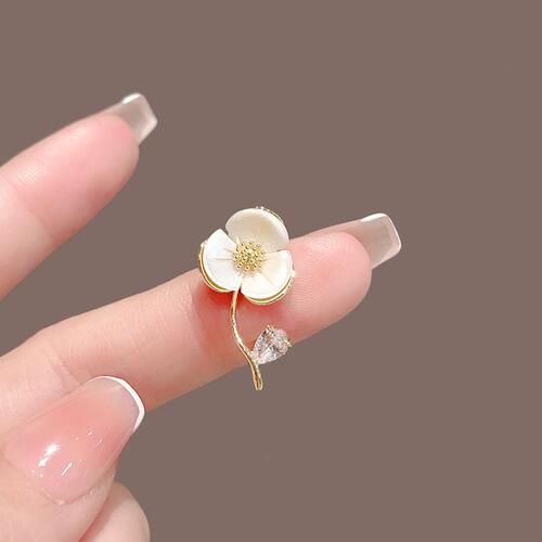 山茶花胸针高档开衫防走光别针