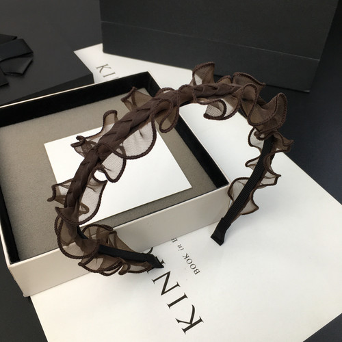 日韩质感网纱发箍立体波浪边发饰