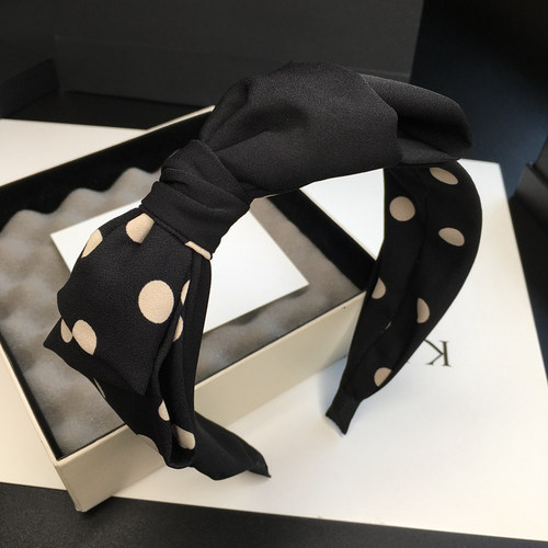 发箍波点布艺日韩甜美减龄头箍