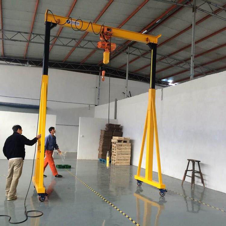 FT-0简易手推移动轻型龙门架0.5吨防摇摆行车可调节升降龙门架