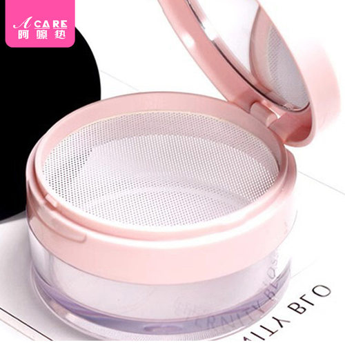 散粉盒BE1sq801-易上手弹力网便携带镜干粉空盒翻盖网粉扑收纳