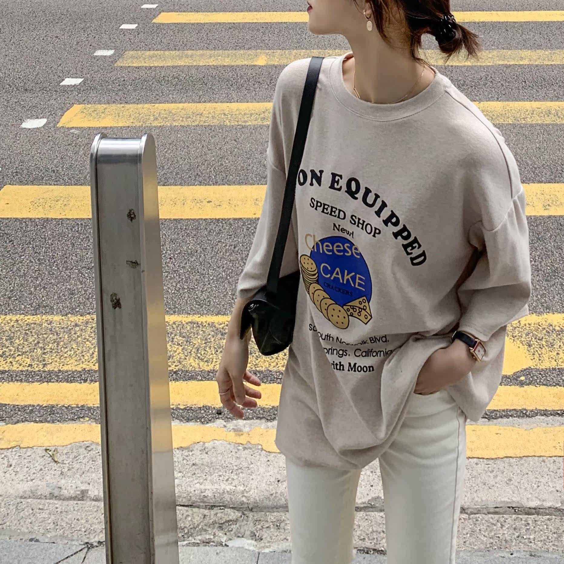 EKOOL Big version Easy letter printing Short sleeved T-shirt 2019 Spring and summer new pattern Versatile T-shirts jacket Base coatin the Women's clothing/Boutique , T-shirt  category - from Buy2taobao.com to provide professional Taobao agent buy service