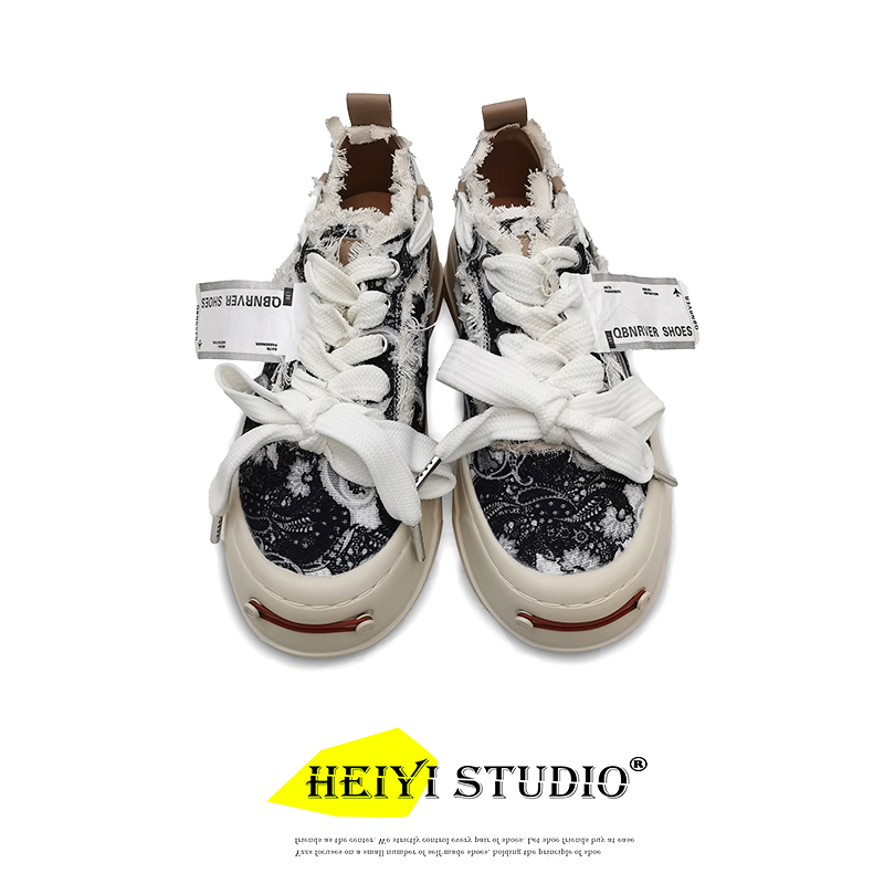 檀健次同款帆布鞋ins丑萌面包鞋