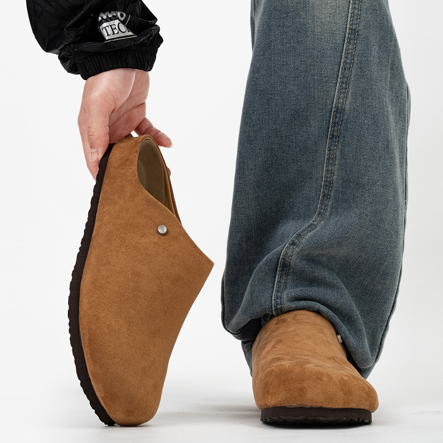 夏季穆勒勃肯鞋男女外穿一脚蹬包头半拖懒人鞋情侣休闲大头博肯鞋