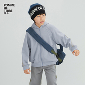terre 蓬马大童卫衣外套连帽加绒纯色棉质春秋装 男女儿童pomme