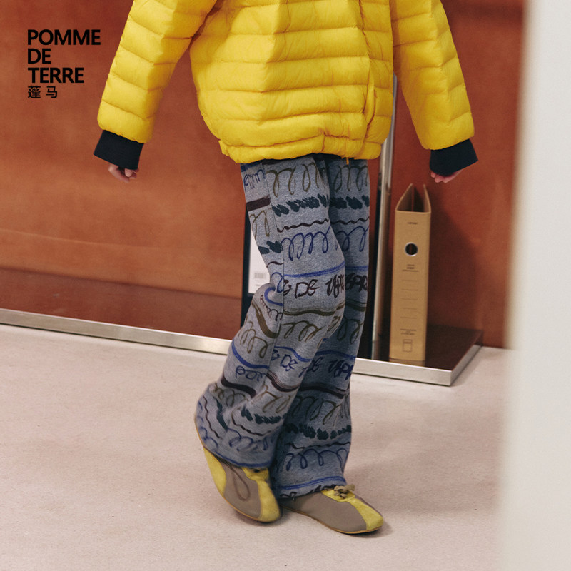[新款]蓬马大童长裤子棉质冰岛纹25冬装男女儿童pomme de terre,童装/婴儿装/亲子装,裤子,淘宝优惠券,粉丝福利购,淘宝优惠卷