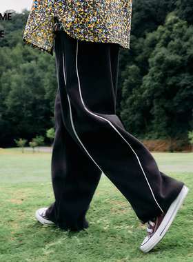 [运动系列]蓬马大童长裤子摇粒绒条纹秋装男女儿童pomme de terre