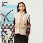 蓬马大童羽绒服马甲工装 terre 晕染设计秋冬装 男女儿童pomme