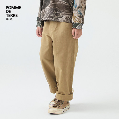 pomme蓬马直筒裤休闲宽松长裤