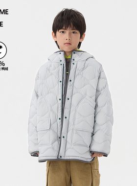 [新款]蓬马大童羽绒服中长款连帽25秋装男女儿童pomme de terre