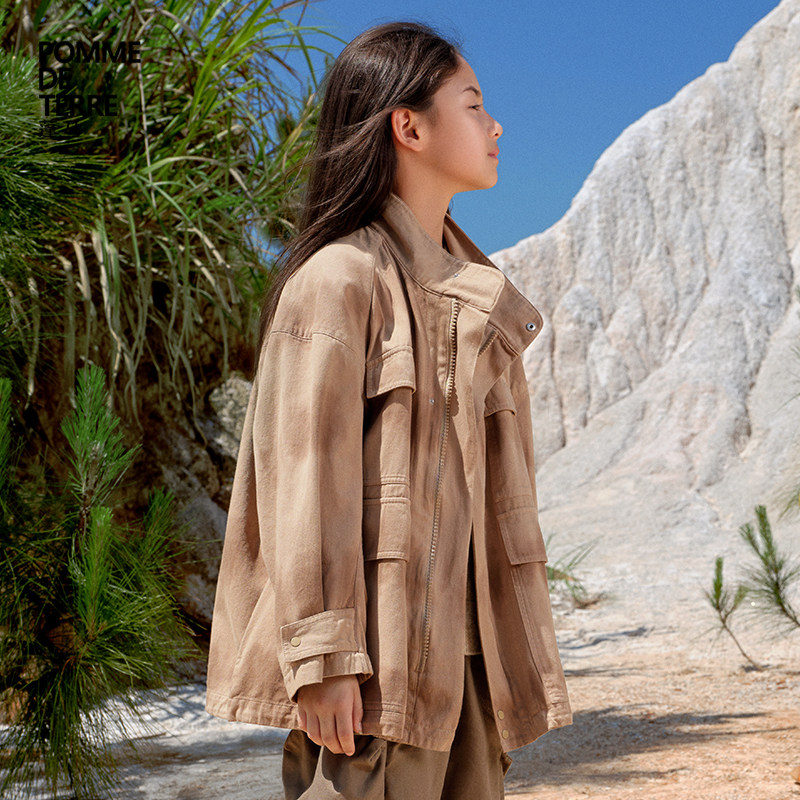 [新款]蓬马大童风衣外套扎染棉质25秋装男女儿童pomme de terre,童装/婴儿装/亲子装,风衣,淘宝优惠券,粉丝福利购,淘宝优惠卷