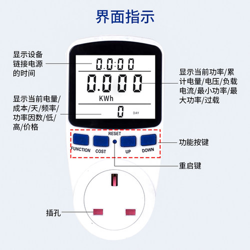 英规功率计计量插座电压电压