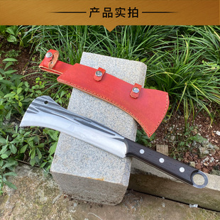 锻打柴刀手工砍柴刀夹把不锈钢户外刀农具锤纹便携钓鱼加长开路刀