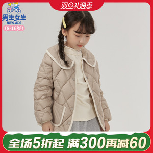 男生女生童装女童轻薄羽绒服冬装中大童女孩儿童短款外套上衣秋冬