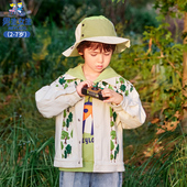 洋气儿童纯棉翻领夹克上衣 外套2024春秋新款 男生女生童装 男童秋装