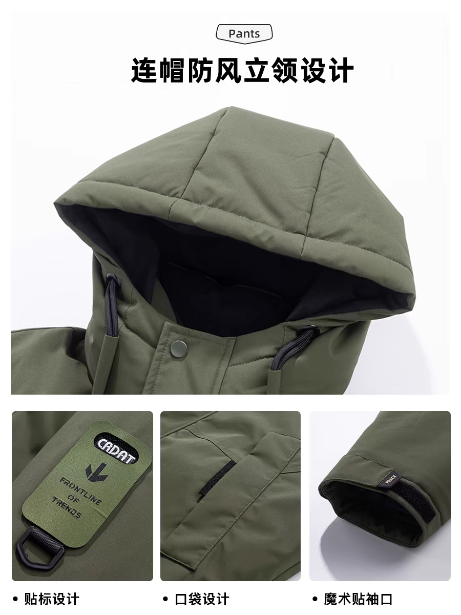 공식 홈페이지 10% 할인 지역 | 아울렛 남성 다운 재킷 후드 중간 길이 남성 겨울 방한 재킷