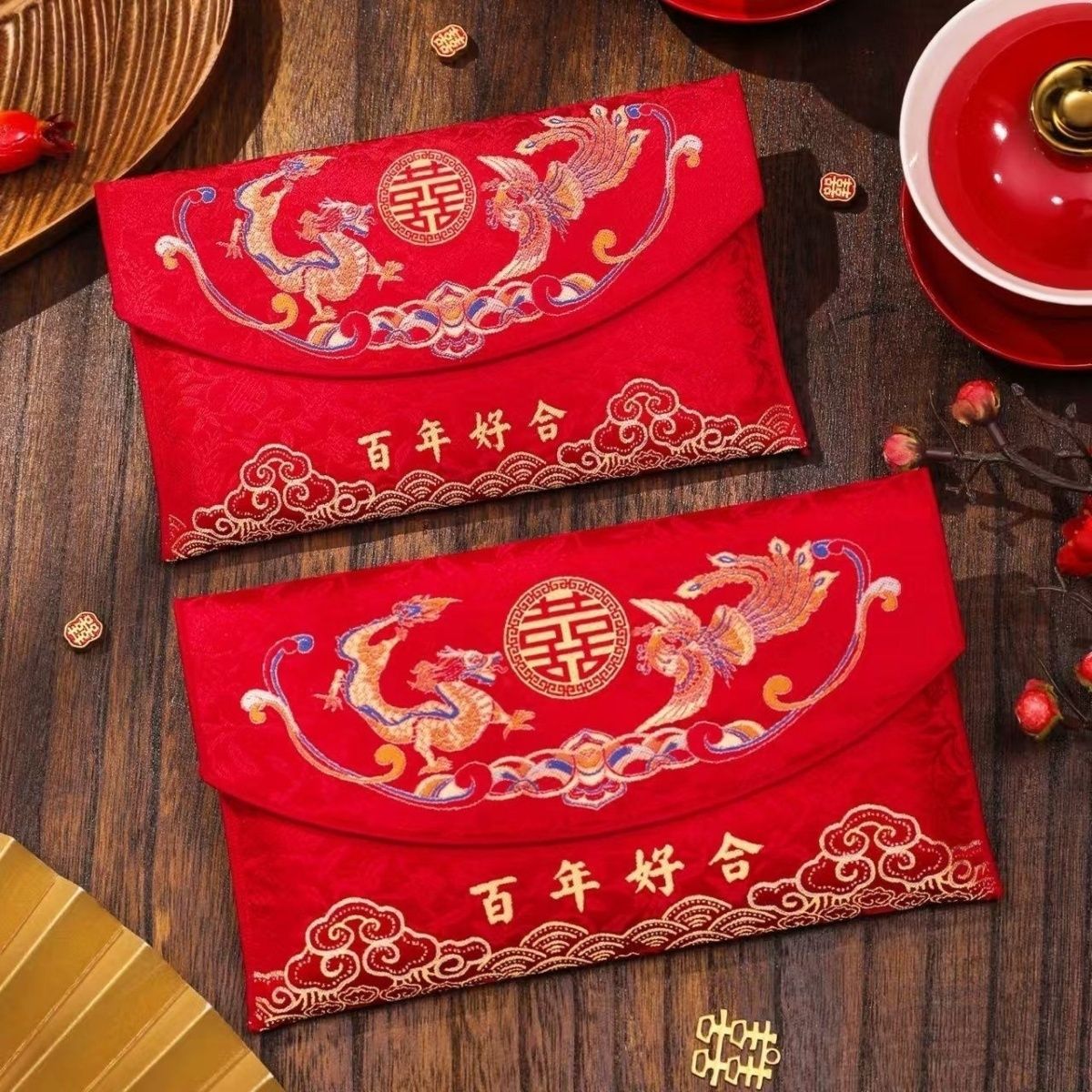 布艺大号万元红包结婚专