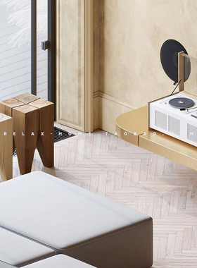 北欧日式中古原木桩角墩民宿创意摆件圆台玄关换鞋矮凳子茶角边几