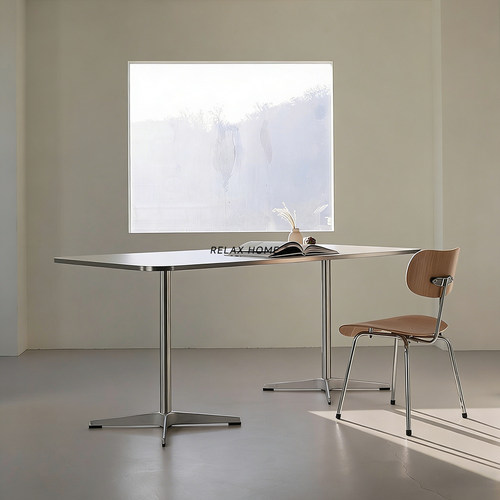 极简ins风长方形餐桌4人位