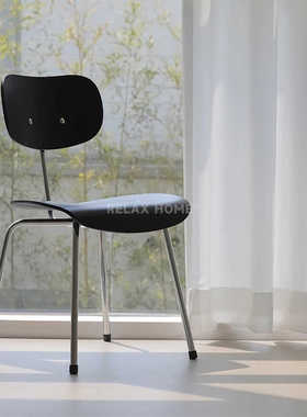 中古创意简约桦木伊姆斯餐椅设计师网红靠背椅咖啡奶茶店洽谈椅子