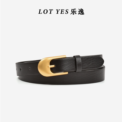 LOTYES韩系简约真皮腰带女复古百搭针扣皮带cleanfit潮流裤带女款