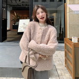 新款粉色小香风皮毛一体毛毛外套A820-P185.K268，女装短外套，2C109