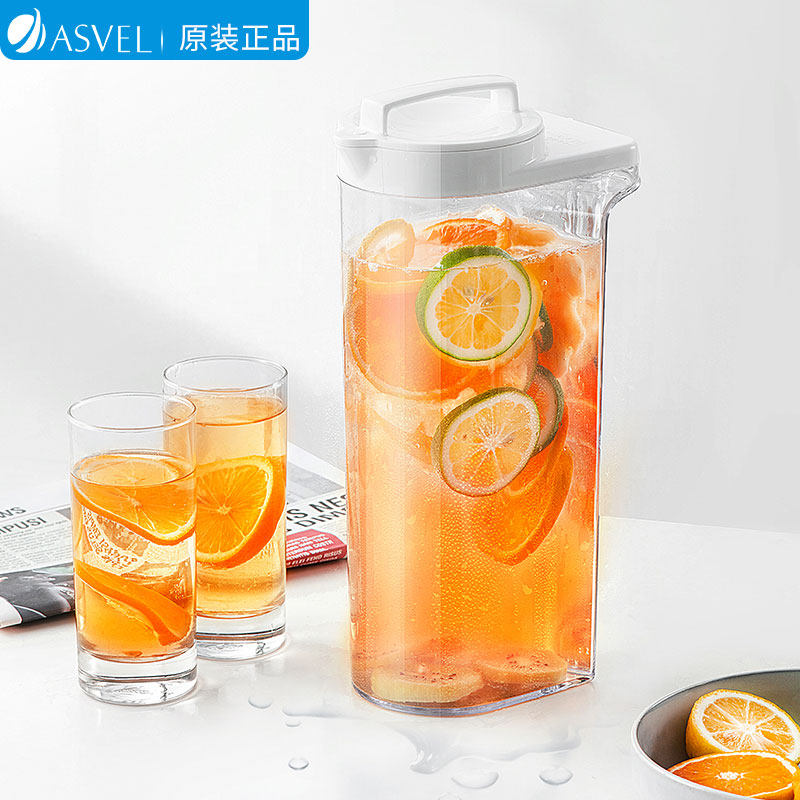 日本进口asvel冷水壶家用耐高温 大容量开水壶塑料果汁水壶凉水壶
