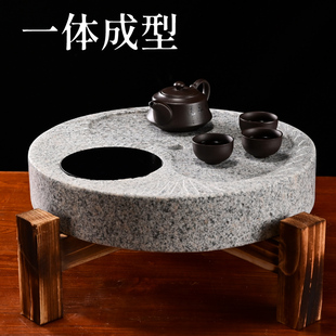 天然石材茶盘茶台茶托盘石头茶盘干泡台茶台石盘茶几托盘小号简约