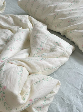 把春天搬进卧室┃实体款A类母婴有氧纱布四件套 清新碎花全棉床品