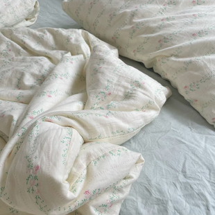 把春天搬进卧室┃实体款A类母婴有氧纱布四件套 清新碎花全棉床品